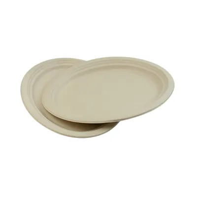 12,5" X 10" Bagasse Stor oval tallrik
